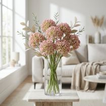 kohteita Allium keinotekoinen vaaleanpunainen 55cm