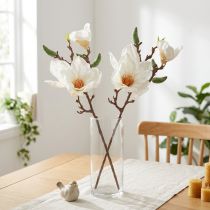 kohteita Magnolia Valkoiset tekokukkasilmut Koristeoksa K40cm 2kpl