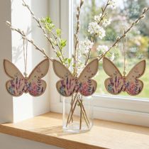 kohteita Butterfly puinen koristeripustin Liinavaatteet 11,5x9,5cm 6 kpl
