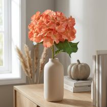 kohteita Keinotekoinen hortensia Jättimäinen koristekukka lohi Ø23cm L84cm