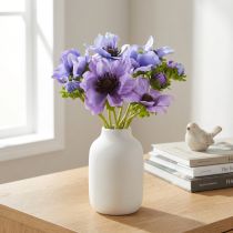 kohteita Tekokukkien kimppu: Anemone, Windflower, sininen, violetti, P28cm