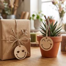 kohteita Puinen riipus Emoticon Emoticon® Ø4cm luonnollinen 24 kpl