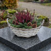 kohteita Koristekori, istutusastia, valkoinen, pyöreä, shabby chic, kukkaruukku, Ø29.5cm