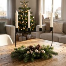kohteita Kynttilänjalka, kynttilänjalka Adventtiseppele 27,5cm K18,5cm