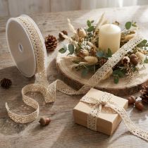 kohteita Koristenauha pitsi beige koristenauha L16mm L20m