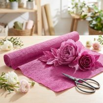 kohteita Kukkakaupan kreppipaperi magenta 50x250cm