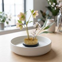 kohteita Hedgehog, Kenzan, Ikebana, hopea metallinen järjestelyjalka, pyöreä Ø5cm