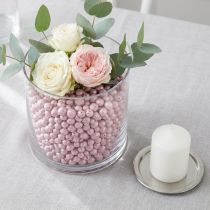 kohteita Loistavat koristehelmet 4mm - 8mm savirakeet pinkki 1l