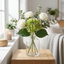 kohteita Keinotekoinen hortensia, kukkakoristeet, silkkikukkavihreä L44cm