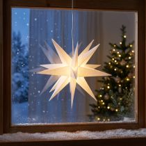 kohteita LED star 3D valkoinen ajastin akku ulkopuolella Ø30cm K74cm