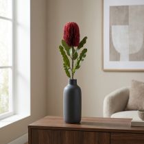 kohteita Keinotekoinen kukka Banksia Red Burgundy keinotekoinen eksoottinen 64cm