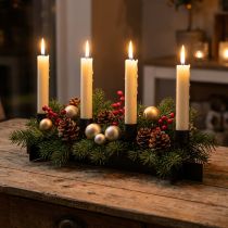 kohteita Kynttilänjalka musta, kynttilänjalka adventtiseppele 40cm K8cm