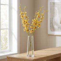 kohteita Keinotekoinen Cymbidium-orkidea kukkavarreksi tyylikkääseen koristeeseen, 95 cm, 2 kpl