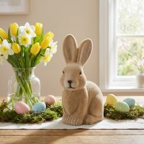 kohteita Koristeellinen istuva pääsiäispupu ruskeana – 2. valinta – Flocked H22cm