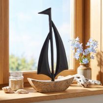 kohteita Koristeellinen purjevene Puu Metalli Natural Black K30,5cm