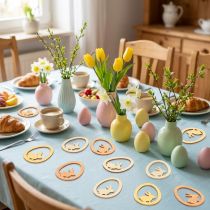 kohteita Bunny in Egg Pääsiäiskoristelu askarteluun Scatter Decoration Puu 4cm 72 kpl