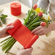 kohteita Kukkakrepin punainen W10cm neliöpaino 128g/m² L250cm 2 kpl