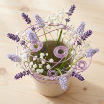 kohteita Violetti alumiinilanka, 2 mm, koruihin ja koristeluun, laventelinvärinen askartelulanka, 500 g - 60 m