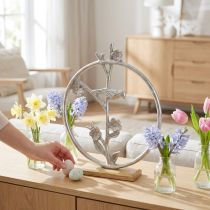 kohteita Pöytäkoristejousi, koristesormus lintu deco hopea H32,5cm