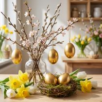 kohteita Kanamunat Golden Blown Eggs Pääsiäiskoristeet 10 kpl