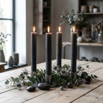 kohteita Kartiokynttilät yksiväriset antrasiittikynttilät 34×240mm 4 kpl