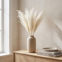 kohteita Kuivattuja kukkia, hopearuohoa. Elegantti luonnonmukainen sisustuselementti kotiin ja toimistoon. 70 cm, 10 kpl.