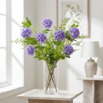 kohteita Lumipallo tekokukat violetti kukka 5 sateenvarjoa L78cm 2kpl