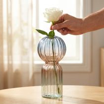kohteita Lasimaljakko Deco Maljakko Sininen Ruskea Kirkas Minimaljakko Ø8cm K17cm
