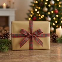 kohteita Gift Ribbon Scottish Christmas Ribbon Red Green 10mm 20m