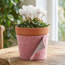 kohteita Huopanauha, ruukkunauha kaksisävyinen vanha pinkki/harmaa 15cm 5m