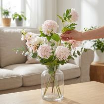 kohteita Lumipallokasvi tekokukat Pinkki Valkoinen L78cm 2kpl