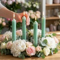 kohteita Puikkokynttilät vihreät kynttilät jade kynttilän koristeet Ø21mm 170mm 6 kpl