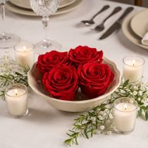 kohteita Aitoja ruusunpäitä Infinity Roses Red Premium Ø8.5cm 4 kpl