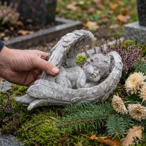 kohteita Koristeellinen nukkuva enkeli siivillä enkelihahmo hauta 22,5 cm