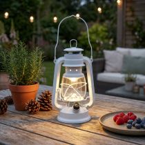 kohteita LED-lyhty himmennettävä lämpimän valkoinen 24,5cm 15 lampulla