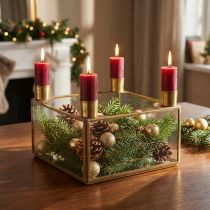 kohteita Kynttilänjalka Adventtipeili kullan täyttämiseen 15×15×10,5cm