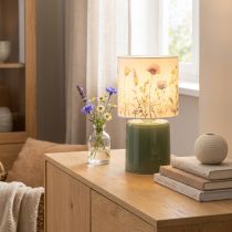 kohteita LED-pöytävalaisin kukkakuviolla tyylikkääseen olohuoneen valaistukseen, 23 cm