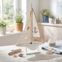 kohteita Purjevenekoriste puumänty pohjalla luonnonvalkoinen K39cm