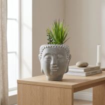 kohteita Keinotekoinen mehevä kukkaruukku Buddha Ø12cm K25cm