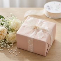 kohteita Organza nauha kukka lahja nauha kerma 25mm 18m