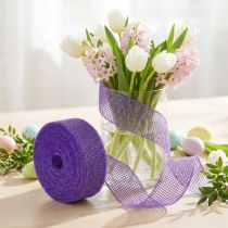 kohteita Violetti juuttinauha, 5 cm leveä, 40 m pitkä