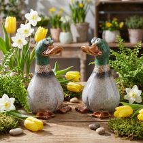 kohteita Ducks koristeellinen keraaminen ruskea vihreä drake-istuin K17,5cm 2 kpl