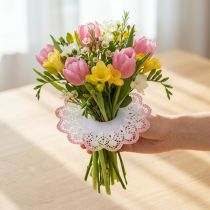 kohteita Biedermeier hihansuut batiikki Ø24cm 25 kpl