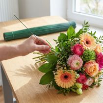 kohteita Gerbera lanka plug-in lanka kukkakauppa vihreä 0,6/300mm 1kg
