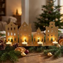 kohteita Kynttilänjalka Jouluvalot Deco Talot Kulta 52×12cm
