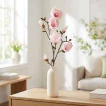 kohteita Keinotekoiset Magnolia Branch vaaleanpunaiset kukat Ø8cm L100cm
