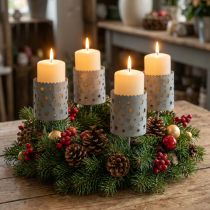 kohteita Kynttilänjalka Adventtiseppeleen kiinnittämiseen Ø6,5cm K14cm 4 kpl