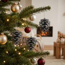 kohteita Joulukuusikoristeet deco-käpyjä glitter antrasiitti H7cm 6 kpl