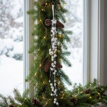 kohteita Snowball Garland Winter Garland Snowflakes Valkoinen 72cm