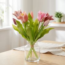 kohteita Tekokukat Crown Tulips Purple Pink 7 kpl nippuna 34cm